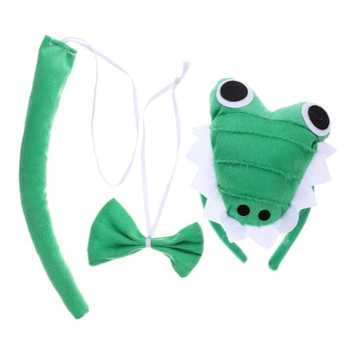 LIFKOME 1 Satz Krokodil-Anziehset das Kostüm Alligator Reptil Festival tierhaarreifen tierkostüme partyzubehör Halloween-Tier-Cosplay-Stütze Halloween-Cosplay-Zubehör Stoff Green von LIFKOME