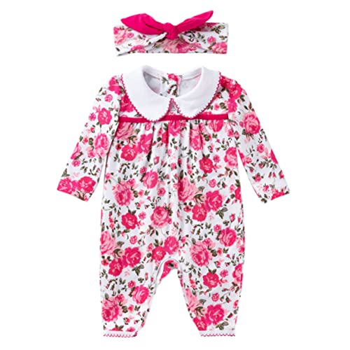 LIFKOME Bequemer Strampler Mit Blumenmuster Für Baby-foto-requisiten 2-teiliges Baby-kleidungsset von LIFKOME