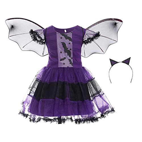 LIFKOME Halloween- Für Kinder Deko Halloween Kinder 1 Set Halloween Kostü Umhang Cosplay Verkleidung Für Bühnenaufführungen Halloween Feiern Bat Design von LIFKOME