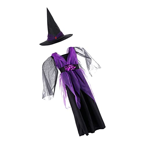 LIFKOME 1 Set Hexenkostüm Halloween Kostüme Für Halloween Themenkostüme Kinderkleidung Outfits Für Mädchen Kleinkinderkleid Kinderanzug Mädchen Halloweenkleid Rollenspielanzug von LIFKOME