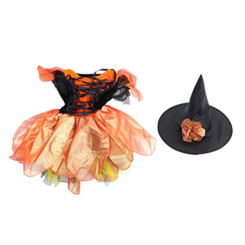 LIFKOME 1 Set Hübsches Hexen-kostüm Des Kindes Einzigartiger Halloween- -outfit Für Kinder von LIFKOME