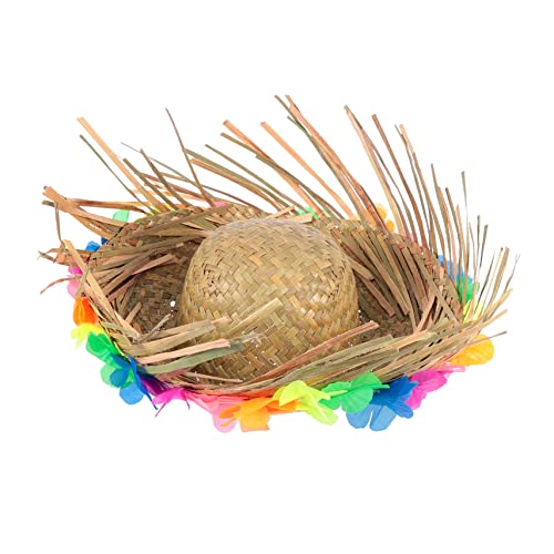 LIFKOME 1 Stück Hawaiian Strohhut für Kostümpartys für Strand Themenfeiern Strapazierfähigem Stroh Luau Feiern Cosplay Events von LIFKOME