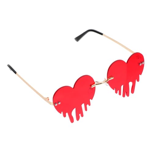 LIFKOME 1 Stück Rimless Herzform Sonnenbrille für Partys Einzigartige und Lustige Dekorationsbrille für Feiertage Valentinstag und Besondere Anlässe mit Hervorragender Verarbeitung und von LIFKOME