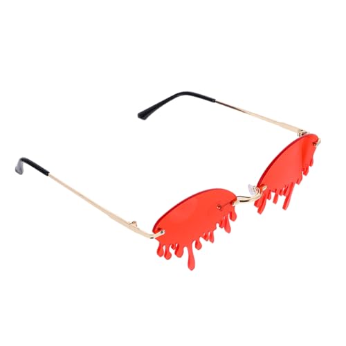 LIFKOME 1 Stück Spezialförmige lustig Halloween-Party-Brille geformt Sinn cute sunglasses faschingskostüme schnapsgläser Spaßbrille für Party Sonnenbrillen Dekorationen rot von LIFKOME