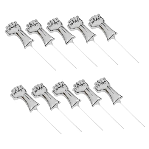 LIFKOME 10 Stück Teiliges Aufblasbare Sport-party Ballons Fäuste Aluminiumfolie Cheering Sticks Leichtes Material Langlebig für Fußball Basketball Stadion Spiele Geburtstagsfeier von LIFKOME