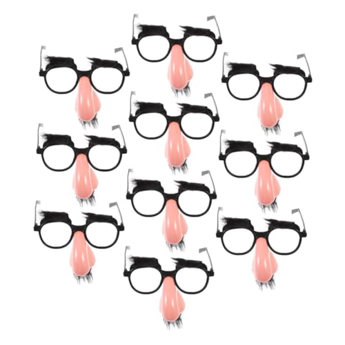 LIFKOME 10 Stück Teiliges Halloween Partybrillen mit Großem Nasen-design Old Man Cosplay Brille mit Augenbrauen und Schnurrbart Wiederverwendbare Lustige Kostümbrillen für Erwachsene LIFKOME 10 Stück Teiliges Halloween Partybrillen mit Großem Nasen-design Old Man Cosplay Brille mit Augenbrauen und Schnurrbart Wiederverwendbare Lustige Kostümbrillen für Erwachsene von LIFKOME