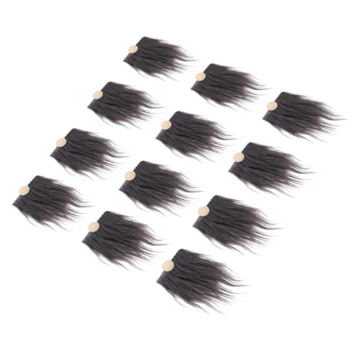 LIFKOME 12 Sets Zwergenbart GNOME Bartmaterial Shaggy Stoff Fell Für Bart Kunstfell Für Gnomenbärte Weiße Gnomenbärte Gnomenbart Fell Falscher Schnurrbart Und Falsches Dunkelgraues Holz von LIFKOME