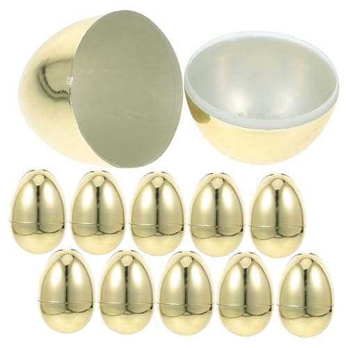 LIFKOME 12 Stück Teiliges Befüllbare Goldene Kunststoff Ostereier Langlebig und Sicher Luxuriöses Design für Ostern Partydekoration und Geschenke für Korbfüllung Vielseitig Einsetzbar LIFKOME 12 Stück Teiliges Befüllbare Goldene Kunststoff Ostereier Langlebig und Sicher Luxuriöses Design für Ostern Partydekoration und Geschenke für Korbfüllung Vielseitig Einsetzbar von LIFKOME