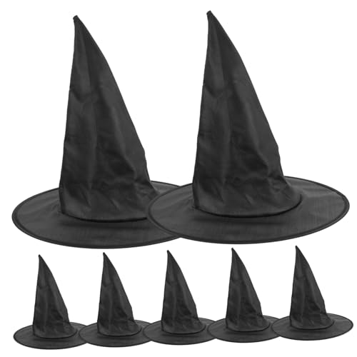 LIFKOME 12 Stück Teiliges Halloween Hexenhut aus Schwarzem Oxford- Dekorative Cosplay Hüte mit Einzigartiger Form Langlebig Einfache Handhabung für Kostümpartys und Rollenspiele von LIFKOME