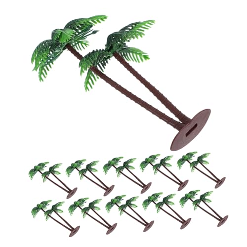 LIFKOME 15 Stück Simulierte Kokosnusspalme Palmenfest Kleine Basteln Mit Sommerbäumen Künstliche Lebensechte Kokosnuss Bastelbäume Für Projekte Künstliche Innenbäume Green Plastik von LIFKOME