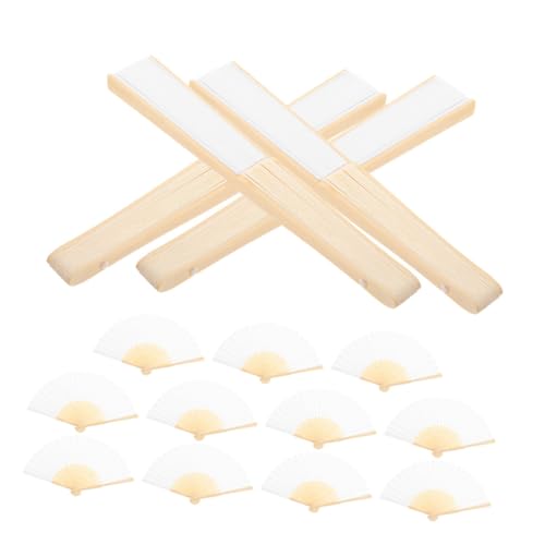 LIFKOME 15 Stück Teiliges Faltbare Papier Handfächer aus Leere Weiße DIY Fächer für Hochzeit Party Brautdusche Vielseitig Bemalbar Leicht Tragbar Dekoratives für Gäste von LIFKOME