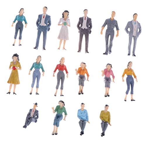 LIFKOME 16Stücke Teiliges Menschliche Figuren Mini Für Mikrolandschaften Und Sandtischdekoration Für Architekturprojekte Und Spielzeughäuser Zufällige Farben von LIFKOME