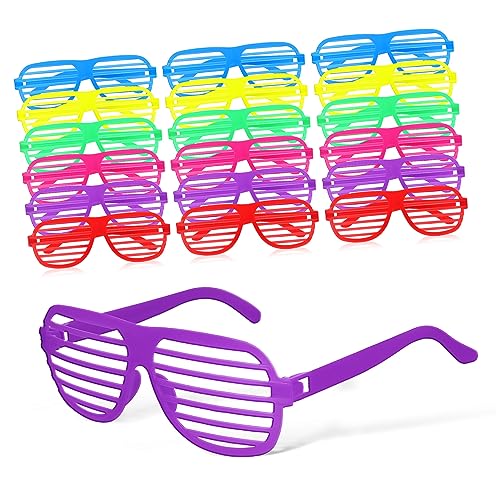 LIFKOME 18 Stück Neon Shutterbrillen Kunststoff Party Sonnenbrillen für Erwachsene und Kinder Kostümgeeignet Uv Schutz für Festivals und Outdoor Aktivitäten LIFKOME 18 Stück Neon Shutterbrillen Kunststoff Party Sonnenbrillen für Erwachsene und Kinder Kostümgeeignet Uv Schutz für Festivals und Outdoor Aktivitäten von LIFKOME