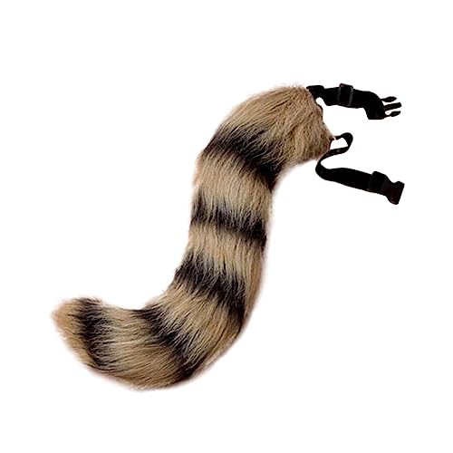 LIFKOME 1PC Fluffy Faux Fur Mit Verstellbarem Riemen Realistischer Kostümschwanz Für Halloween Cosplay Und Mottopartys Und von LIFKOME