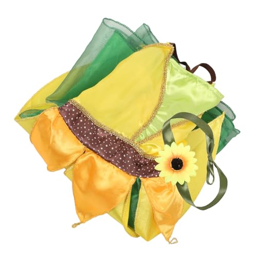 LIFKOME Sonnenblumenkleid Für Jungen Und Mädchen Bühnenkostüm Partyrock Partykostüm-set Für Jungen Und Mädchen Gelb M von LIFKOME