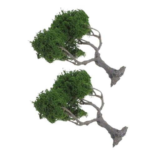 LIFKOME 2 Mini-bäume Zum Basteln: 10 cm Künstliche Sandtisch-modellmaterialien – Miniatur-modellbäume Aus Kunststoff Für DIY-zuglandschaften von LIFKOME