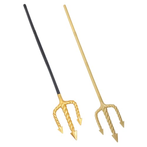 LIFKOME 2 Stück Dreifachgabel Performance Requisiten Dreizack Für Kinderkostüm Cosplay Dreizack Gefälschte Pitchgabel Modell Dreizack Kostümzubehör Dreizack Halloween Requisite von LIFKOME
