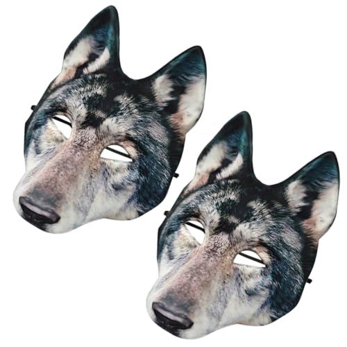 LIFKOME 2 Stück Eva Wolf Maske Halbgesichtsmaske Halloween Karneval Tierkostüm Maske Leicht Realistisch Universalgröße für Party Cosplay LIFKOME 2 Stück Eva Wolf Maske Halbgesichtsmaske Halloween Karneval Tierkostüm Maske Leicht Realistisch Universalgröße für Party Cosplay von LIFKOME