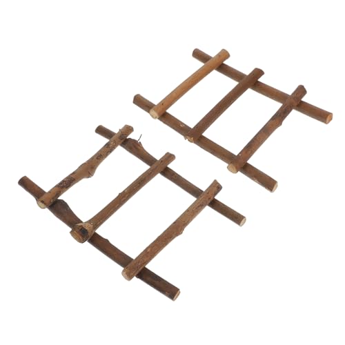LIFKOME 2 Stück Miniaturleiter Rattan DIY Gartenaccessoires für Puppenhaus und Mikro Landschaften Leicht und Robust für Kreative Dekorationen und Einzigartige Gartenlandschaften von LIFKOME