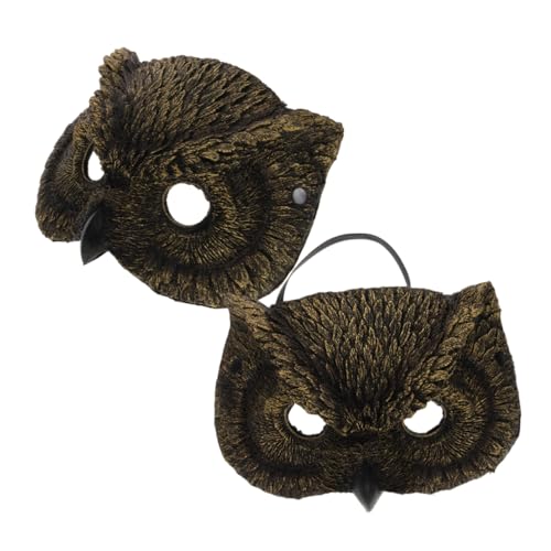 LIFKOME 2 Stück Realistische Eulen Halbmaske aus Leichtem PU Schaum Hautfreundlich und Komfortabel Goldfarbene Tiermasken für Halloween Maskenball Cosplay und Party LIFKOME 2 Stück Realistische Eulen Halbmaske aus Leichtem PU Schaum Hautfreundlich und Komfortabel Goldfarbene Tiermasken für Halloween Maskenball Cosplay und Party von LIFKOME