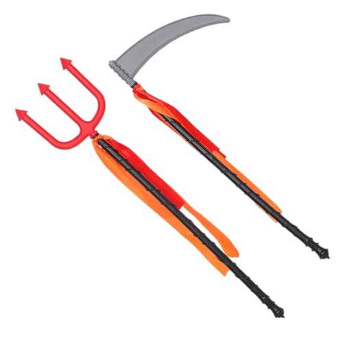 LIFKOME 2 Stück Teiliges Halloween mit Plastik-Teufelsgabel und Sense Langlebige Requisiten für Teufelskostüme Realistisches Design Leicht und Robust Geeignet für Erwachsene Party LIFKOME 2 Stück Teiliges Halloween mit Plastik-Teufelsgabel und Sense Langlebige Requisiten für Teufelskostüme Realistisches Design Leicht und Robust Geeignet für Erwachsene Party von LIFKOME