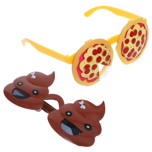 LIFKOME 2 Stück Teiliges Kreative Brillen für Partys Lustige Foto Requisiten mit Pizza und Kacka Design für Geburtstagsfeiern und Karnevalsevents LIFKOME 2 Stück Teiliges Kreative Brillen für Partys Lustige Foto Requisiten mit Pizza und Kacka Design für Geburtstagsfeiern und Karnevalsevents von LIFKOME