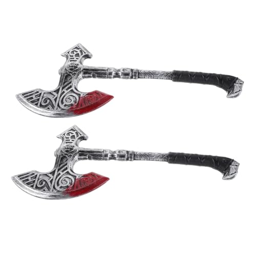 LIFKOME 2 Stück Teiliges Wikinger Axt aus Kunststoff Realistische Mittelalter Requisite für Cosplay Halloween Party Leicht Langlebig Vielseitig für Wikinger und Ritter Kostüme LIFKOME 2 Stück Teiliges Wikinger Axt aus Kunststoff Realistische Mittelalter Requisite für Cosplay Halloween Party Leicht Langlebig Vielseitig für Wikinger und Ritter Kostüme von LIFKOME