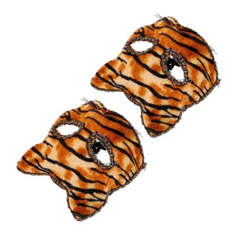 LIFKOME 2 Stücke Tiermasken Für Maskenball Cosplay Maske Tigermaske Halbmaske Cosplay Partymaske Halloween Partymaske Tiermaske Requisite Für Maskerade von LIFKOME