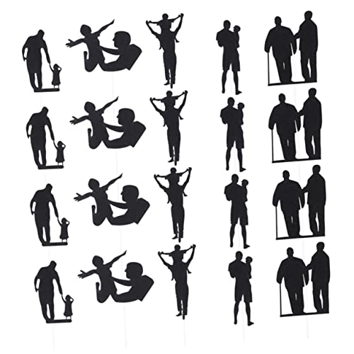 LIFKOME 20 Stück Teiliges Vatertag Cake Topper aus Papier Kreative Silhouetten Designs Papa mit Hochheben Nackenreiten Alt Mädchenhand Halten für Cupcakes Kuchen Dessertdekoration bei LIFKOME 20 Stück Teiliges Vatertag Cake Topper aus Papier Kreative Silhouetten Designs Papa mit Hochheben Nackenreiten Alt Mädchenhand Halten für Cupcakes Kuchen Dessertdekoration bei von LIFKOME