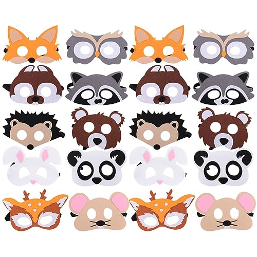 LIFKOME 20 Stücke Tier Maskerade Halb-dekorative Filz Cosplay Requisiten Zubehör Für Und Veranstaltungen von LIFKOME