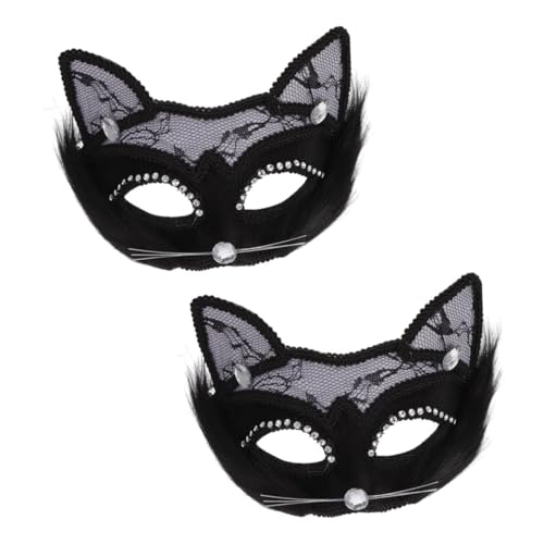LIFKOME Katzenmaske Halloween Kostüme Farbe Für Party Elegantes Und Bequemes Halbmasken-set von LIFKOME