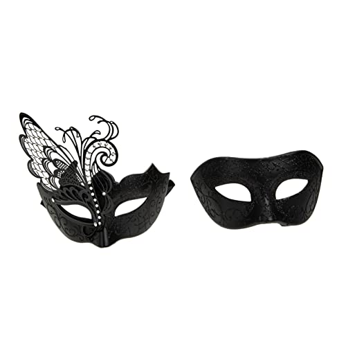 LIFKOME 2St Maskerade Maske the hallow halloween mitgebsel Verkleidung camoing Halloween-Party-Maske Männer Gesichtsmaske kleider deko Cosplay -Requisite Cosplay-Party-Maske Eisen Black von LIFKOME