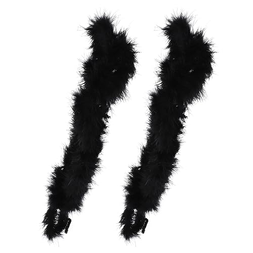 LIFKOME 2St Türkei-Tops Federboa für Festliche Boas für Party grüne Boa Truthahn Flauschige Boa Federboa-Ornament Federboa für die Party DIY Plume Boa für Cosplay Truthahnfedern Black von LIFKOME