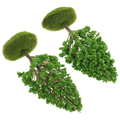 LIFKOME 2Stücke Miniaturbäume Für Modellbau Landschaftsdekoration Tischbaum Ornamente Für Diorama Und Modelleisenbahn Kunstbäume Für Garten Und Zuglandschaften von LIFKOME