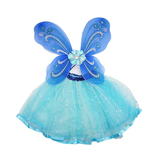 LIFKOME 2er Set Kostüme ädchen Schmetterlingsflügel Tutu Rock Set Feen Prinzessin Kleid Outfit Für Karneval Halloween Und Fasching Ideal Für Kleine Engel Und Feen von LIFKOME