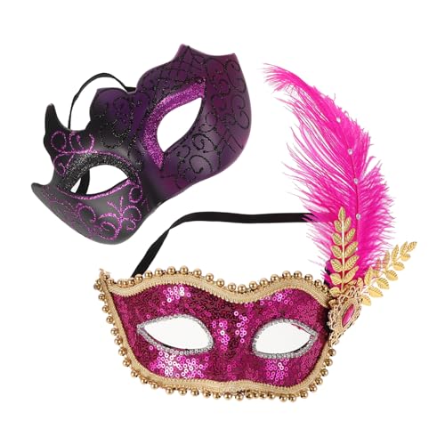 LIFKOME 2pcs Mardi Gras Mask Für Kinder Mädchen Mit Funkelnden Pailletten Vintage Antique Masken Abend Prom Ball Mask Für Festliche Feierlichkeiten Und Themenpartys von LIFKOME