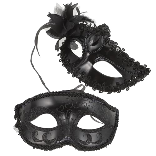 LIFKOME 2st Venezianische Maske Leuchtende Maske Maskerade Diy-masken Pelziges Kostüm Halloween-masken Für Männer Led-maske Partyzubehör Flecken Halloween-kostüme Für Paare Black Stoff LIFKOME 2st Venezianische Maske Leuchtende Maske Maskerade Diy-masken Pelziges Kostüm Halloween-masken Für Männer Led-maske Partyzubehör Flecken Halloween-kostüme Für Paare Black Stoff von LIFKOME