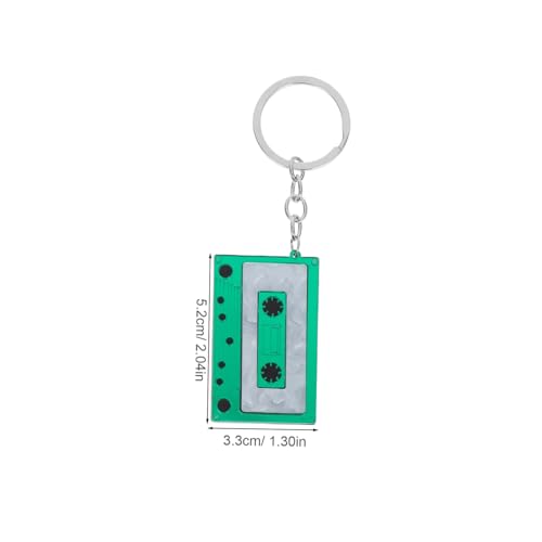 LIFKOME 3 STÜCKE Geometrische Acryl Schlüsselanhänger Retro Kassette Band Design Vintage Charms für Rucksack Geldbörse Damen Jahre Party Zubehör Langlebig und Stilvoll von LIFKOME