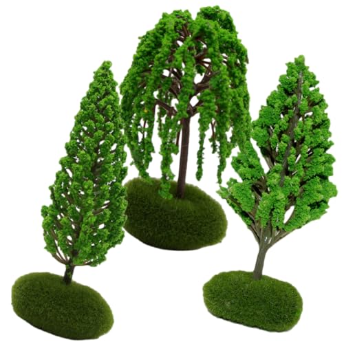 LIFKOME 3 Stück Miniatur Straßenbäume Teilig Detailgetreue Modellbäume für Diorama Landschaft Architektonische Gestaltung Platzsparend Naturgetreu Vielseitig für Modelleisenbahn und von LIFKOME