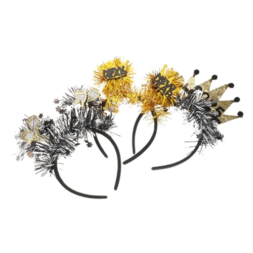 LIFKOME 3 Stück Teiliges Neujahrs-stirnband mit Glitzer Festlicher Kopfschmuck für Frauen und Mädchen Auffällige Stern Diadem-designs Vielseitig für Silvester Feiertagspartys von LIFKOME
