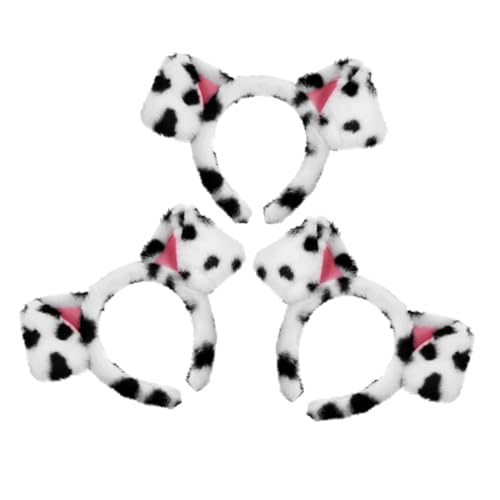 LIFKOME 3 Stücke Spotted Hundeohr -kopfschmuck Halloween-ohr-stirnband Stirnband Ohren Niedliches Tierohr-stirnband Kopfbedeckung Für Hundeohren Tierhaarreifen Stoff von LIFKOME