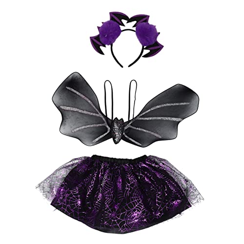 LIFKOME 3 Teiliges Kostümset Fledermaus Für Halloween Bat Costume Dress Bat Costume Skirt Und Zubehör Perfekt Für Fasching Karneval Und Kinderaufführungen LIFKOME 3 Teiliges Kostümset Fledermaus Für Halloween Bat Costume Dress Bat Costume Skirt Und Zubehör Perfekt Für Fasching Karneval Und Kinderaufführungen von LIFKOME