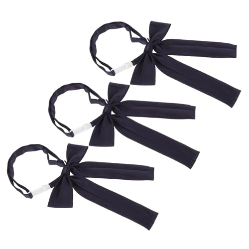 LIFKOME 3 Teiliges Verstellbares Marineblau Fliegen Set Für Damen Weichem Stoff Vorgebundenes Bowknot Set Uniform Kostüm Zubehör Für Arbeit Schule Cosplay Party LIFKOME 3 Teiliges Verstellbares Marineblau Fliegen Set Für Damen Weichem Stoff Vorgebundenes Bowknot Set Uniform Kostüm Zubehör Für Arbeit Schule Cosplay Party von LIFKOME