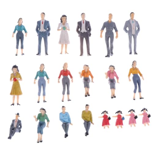 LIFKOME 30 Stück Teiliges Miniatur Figuren für Architektur Layouts Bunte Lebensechte Modellmenschen zur Dekoration von Häusern und für Kreative Projekte und Zufällige Zufällige Farbe von LIFKOME