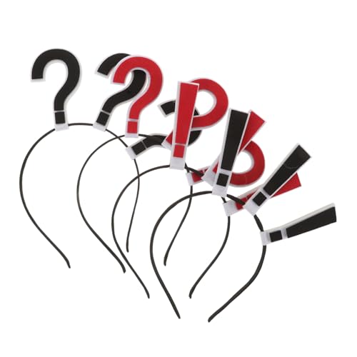 LIFKOME 4 Stück Lustiges Teiliges Fragezeichen Haarband Punctuation Haarreif für Party Festival Alltag Auffälliges Kreatives Kopfschmuck Accessoire für Vielseitige Frisuren und Besondere von LIFKOME