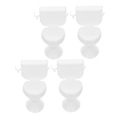 LIFKOME 4 Stück Mini Toilettensitz Kuchen Dekoration Teiliges für Puppenhaus Lustige Miniatur Badezimmer Accessoires für Kreative Spielszene und Partyvorbereitungen von LIFKOME