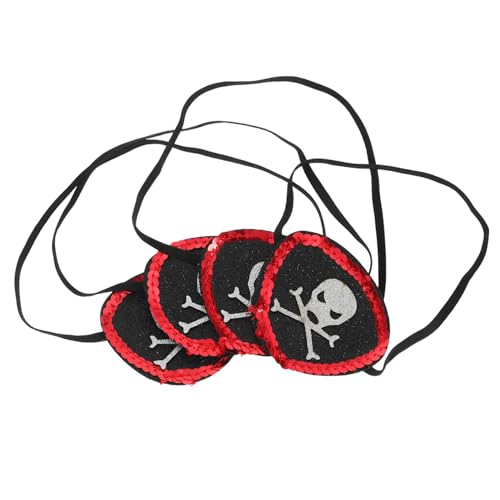 LIFKOME 4 Stück Piraten-augenklappen Ein Auge Kostüm-accessoire Für Erwachsene Schwarzer Halloween Karneval Augenklappe LIFKOME 4 Stück Piraten-augenklappen Ein Auge Kostüm-accessoire Für Erwachsene Schwarzer Halloween Karneval Augenklappe von LIFKOME