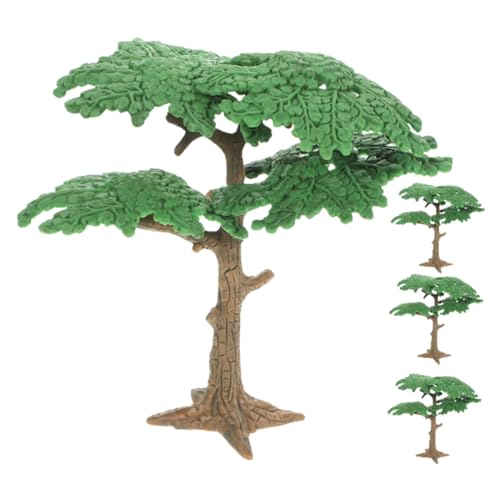 LIFKOME 4 Stück Simulationslandschaftsbaum DIY-Modell eines Sandtisches Zubehör für Puppenhauslandschaften Mini-Bäume basteln Mikro-Landschaftsmodellbaum Mikrolandschaftsbaum Plastik von LIFKOME
