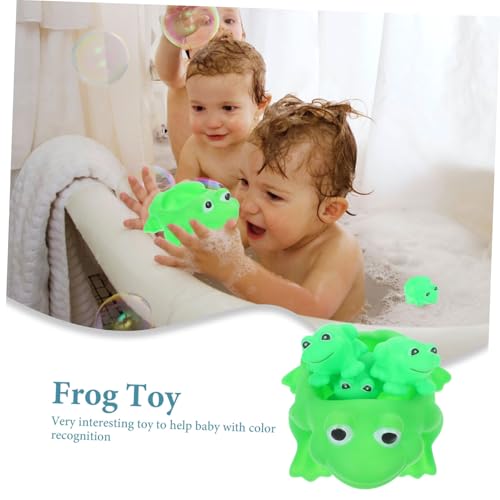 LIFKOME 4 Stück Teiliges Frosch Badespielzeug aus Weichem Vinyl rutschfest und Babyfreundlich für Badewanne und Dusche Fördert Spielerisches Lernen und Eltern Junge Mädchen Interaktion von LIFKOME