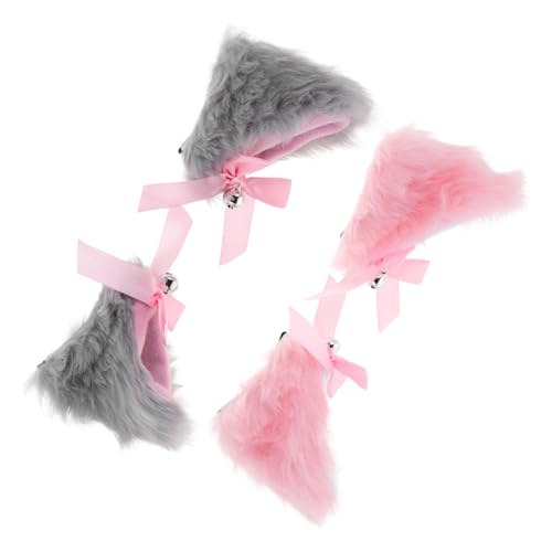 LIFKOME 4 Stück Teiliges Lolita Katzenohren Haarclips mit Glocken und Schleifen Flauschig und Leicht Komfortabel für Halloween Weihnachten Cosplay und Partys Stylisch für Frauen und LIFKOME 4 Stück Teiliges Lolita Katzenohren Haarclips mit Glocken und Schleifen Flauschig und Leicht Komfortabel für Halloween Weihnachten Cosplay und Partys Stylisch für Frauen und von LIFKOME